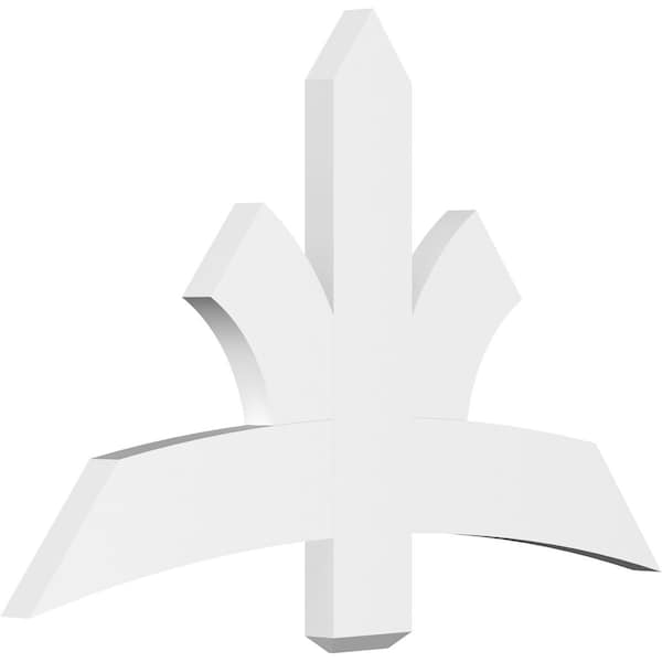 Ekena Millwork Davenport Architectural Grade PVC Gable Bracket, 48"W x 30"H x 2"D x 6"F, 15/12 Pitch GBP048X30X0206DAV00 - main